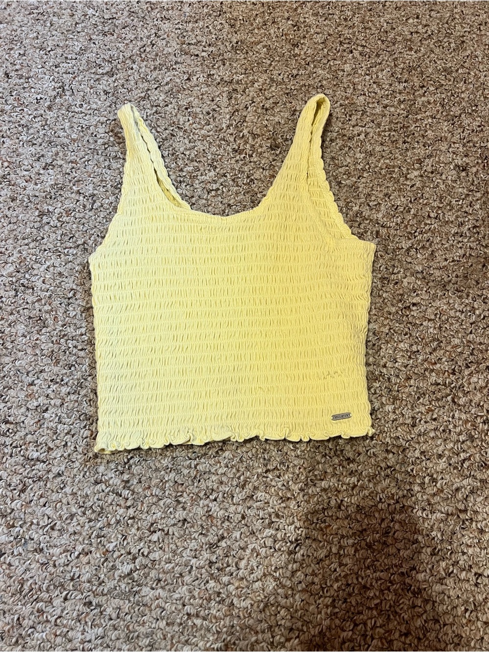 Hollister Yellow Crop Tank
